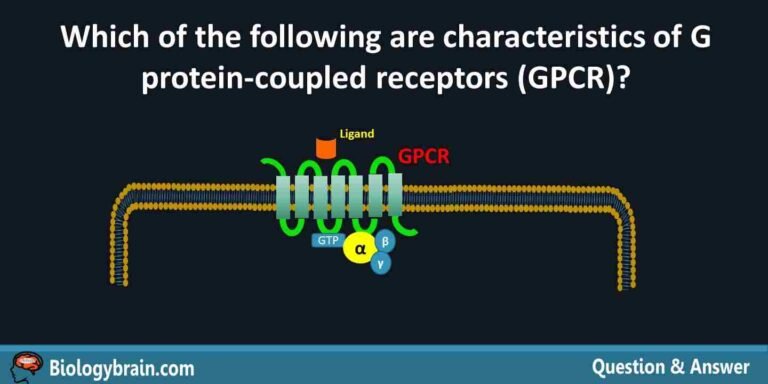 Which of the following are characteristics of G protein-coupled ...